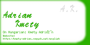 adrian kmety business card